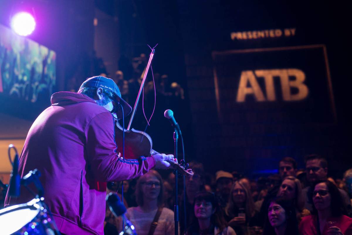 Festival-goers enjoy a performance at Studio Bell during the 2019 Block Heater music festival.