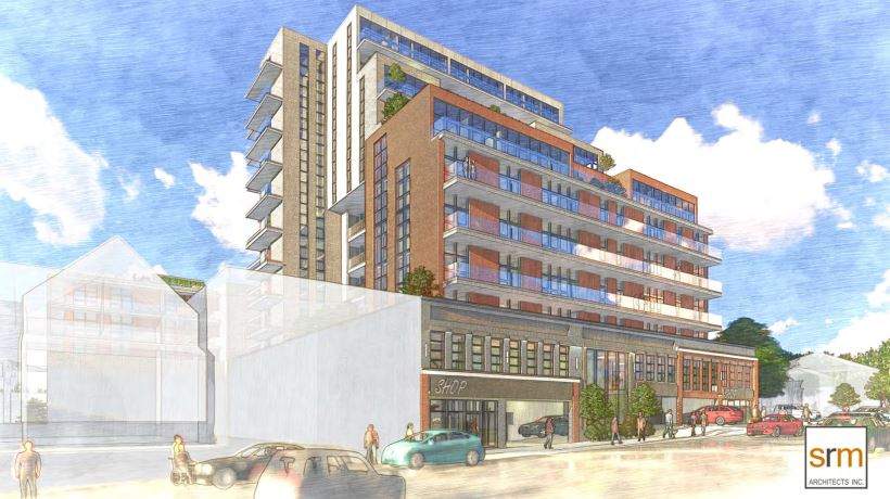 The revised 12-storey Capitol Condo building would be situated closer to the Queen Street side of the property.