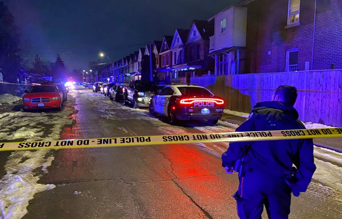 Hamilton police and paramedics respond to a shooting on Gordon Street Thursday evening.
