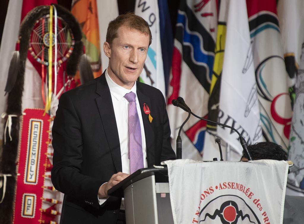 FILE - Indigenous Services Minister Marc Miller speaks at the AFN Special Chiefs Assembly in Ottawa, Tuesday, Dec. 3, 2019.