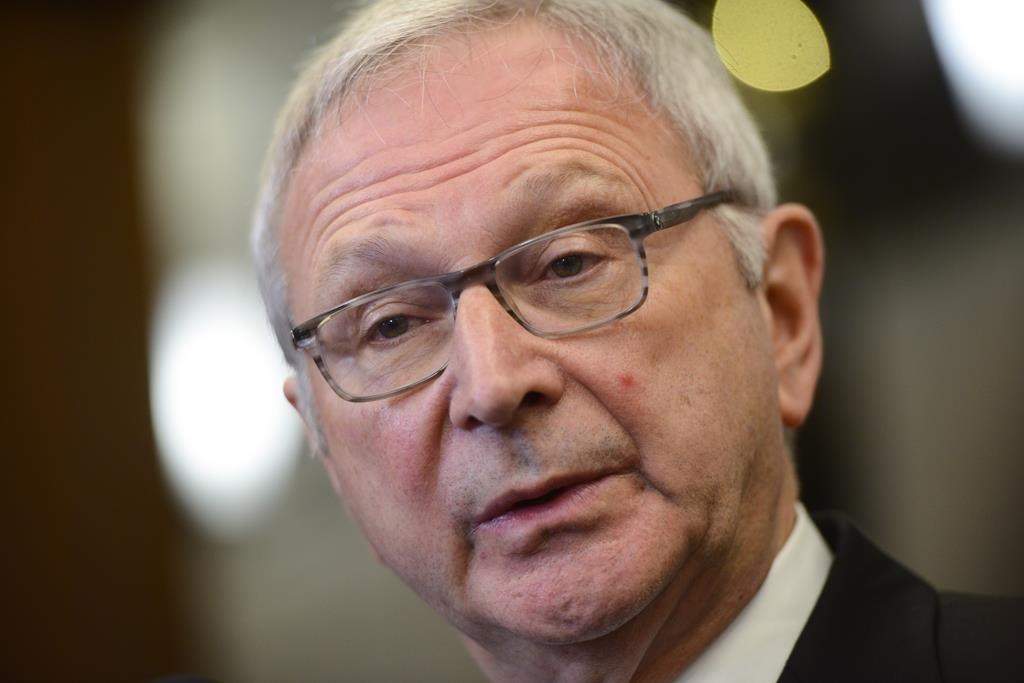 New Brunswick Premier Blaine Higgs talks to reporters following a meeting with Prime Minister Justin Trudeau on Parliament Hill in Ottawa on Monday, Dec. 16, 2019. Cancelled commercial flights kept New Brunswick's premier from attending Monday's meeting of Atlantic premiers ??? but Blaine Higgs says he's not regretting a decision to sell the provincial government airplane.