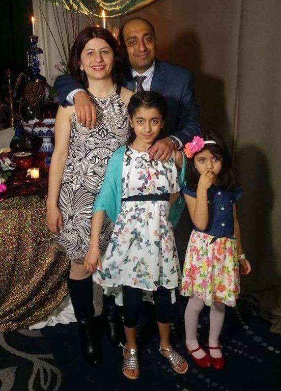 Pedram Mousavi and his wife Mojgan Daneshmand and their two daughters (from left) Daria and Dorina are shown in a handout photo. The family of four from Edmonton is among the victims of the plane crash in Iran. THE CANADIAN PRESS/HO – Twitter, @zaghtweet1