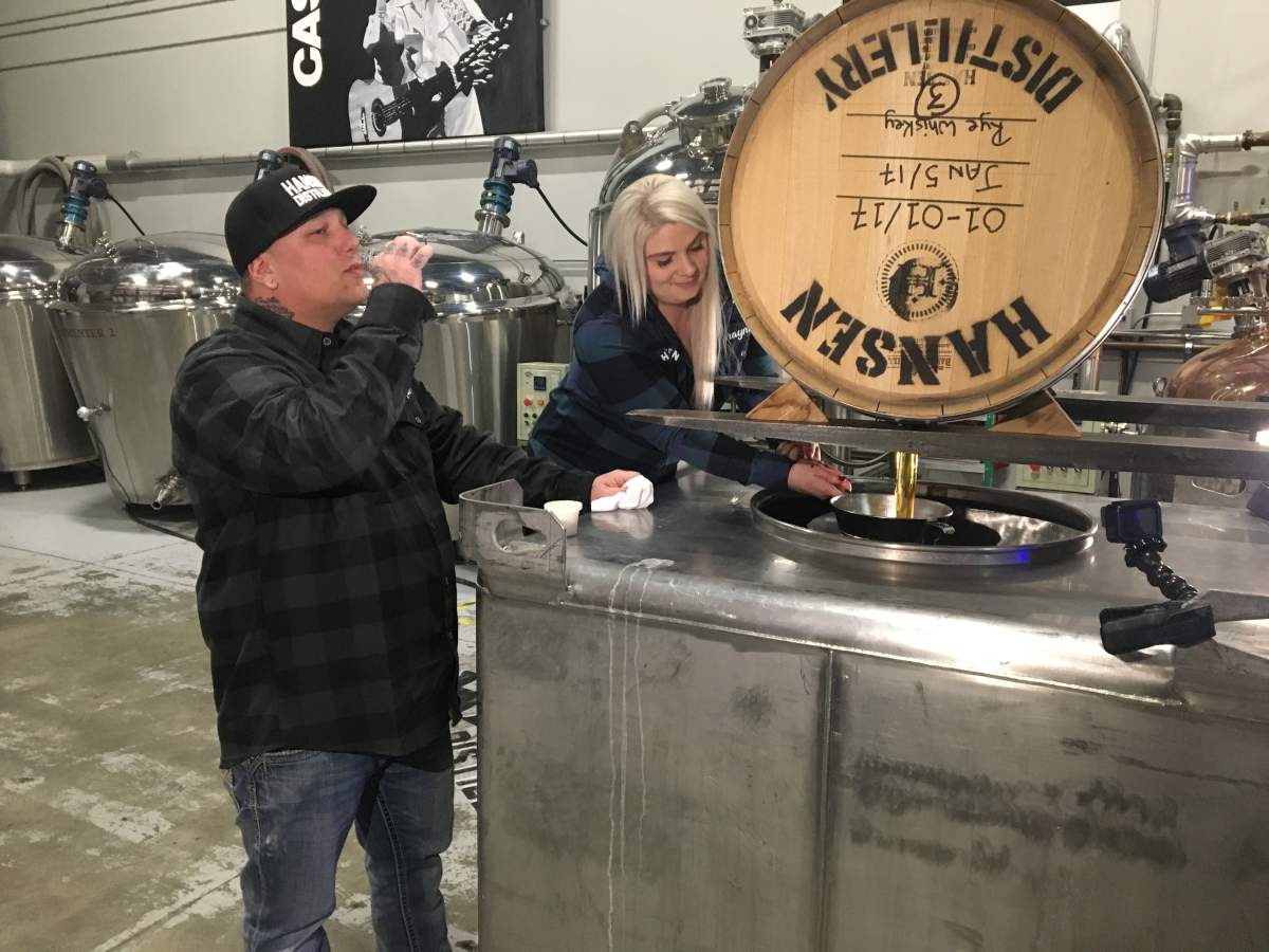 Kris Sustrik and Shayna Hansen Hansen, owners of Hansen Distillery in Edmonton, Alta.