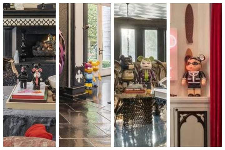 Several teddy bear-like versions of pop culture characters are shown in the McGraw Family Trust’s California home.