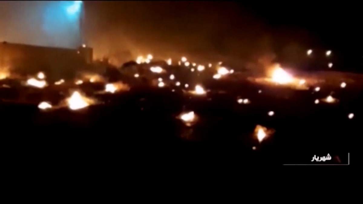 Iran plane crash: Video appears to show fiery before and after scenes - image