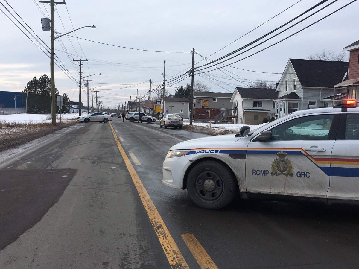 RCMP officers on scene at Jordan Crescent in Moncton on Jan. 4, 2020. 