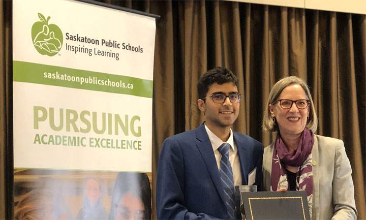 Evan Hardy graduate honoured by Saskatoon Public Schools with award