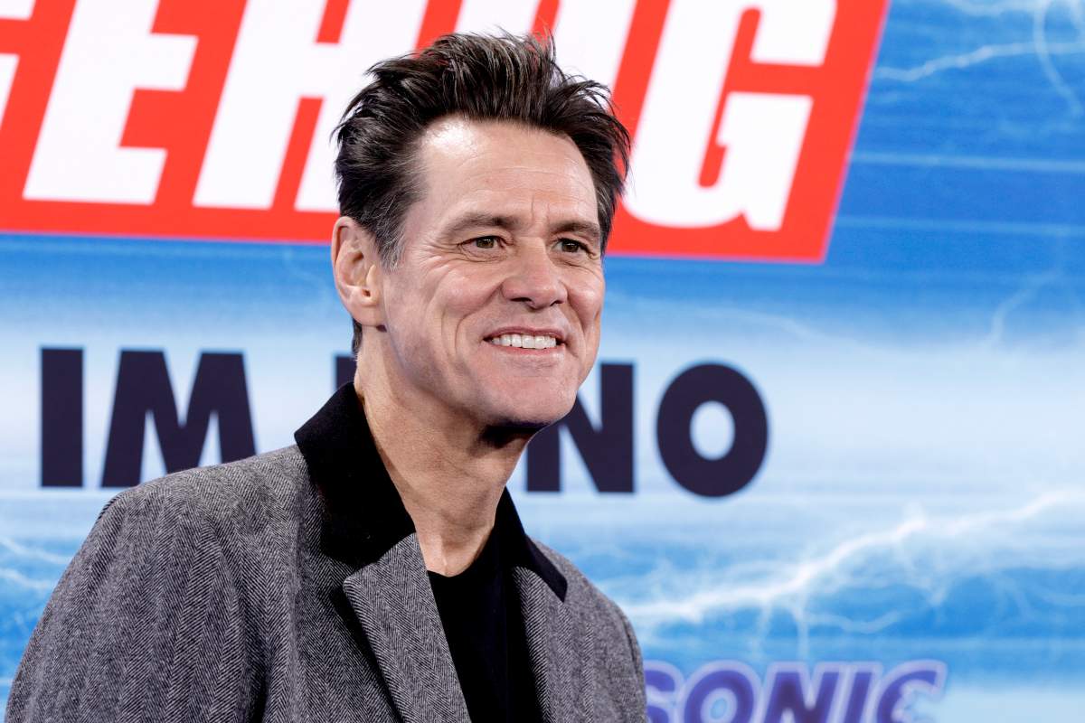 Jim Carrey attends the premiere of 'Sonic the Hedgehog' at Zoo Palast on Jan. 28, 2020 in Berlin, Germany.