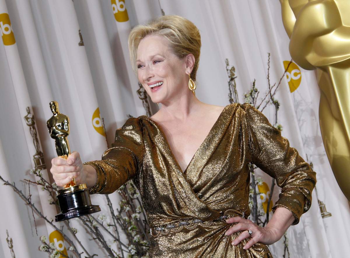 Actor Meryl Streep poses in the press room at the 84th annual Academy Awards held at Hollywood & Highland Center on Feb. 26, 2012 in Hollywood, Calif. (Photo by Dan MacMedan/WireImage)