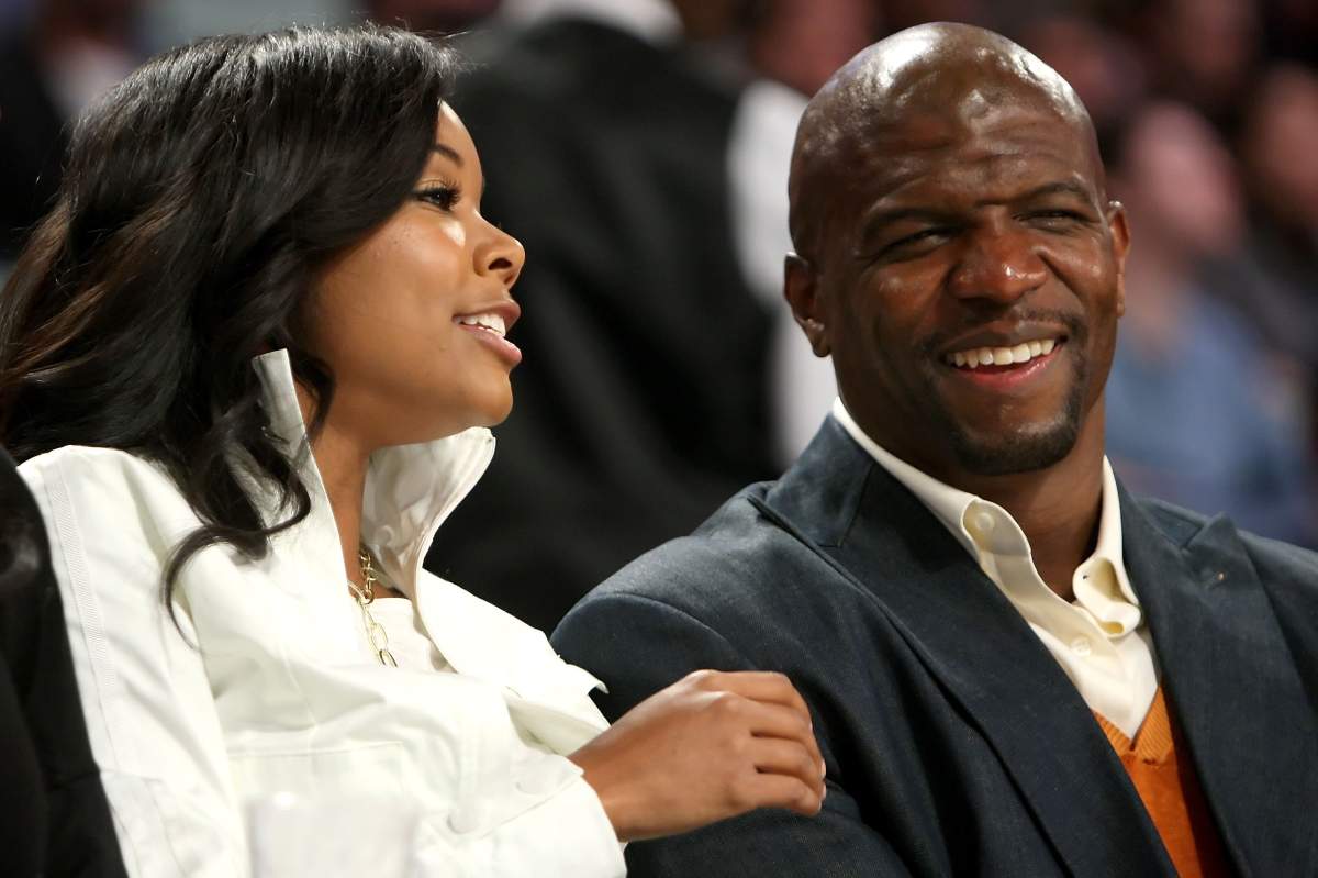 Gabrielle Union talks with Terry Crews during the 57th NBA All-Star Game, part of the 2008 NBA All-Star Weekend at the New Orleans Arena on Feb. 17, 2008 in New Orleans, La. 