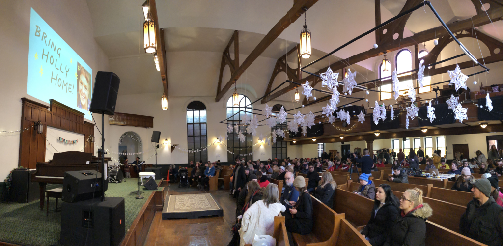 Hamiltonians gathered in Eucharist Church on Victoria Avenue North to take part in a grid search of a central Hamilton neighbourhood in the search for Holly Ellsworth-Clark.