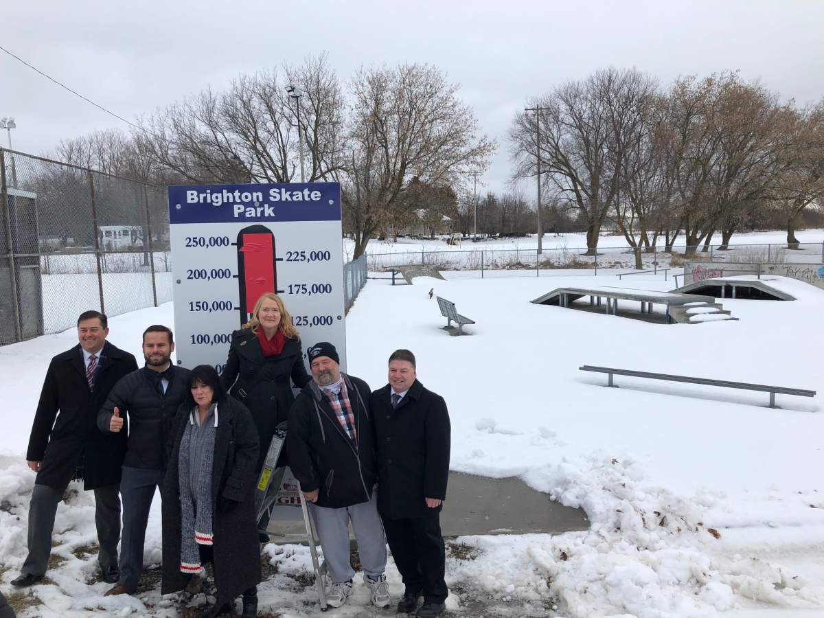 The Ontario government has announced $125,000 for a new skateboard park in Brighton.