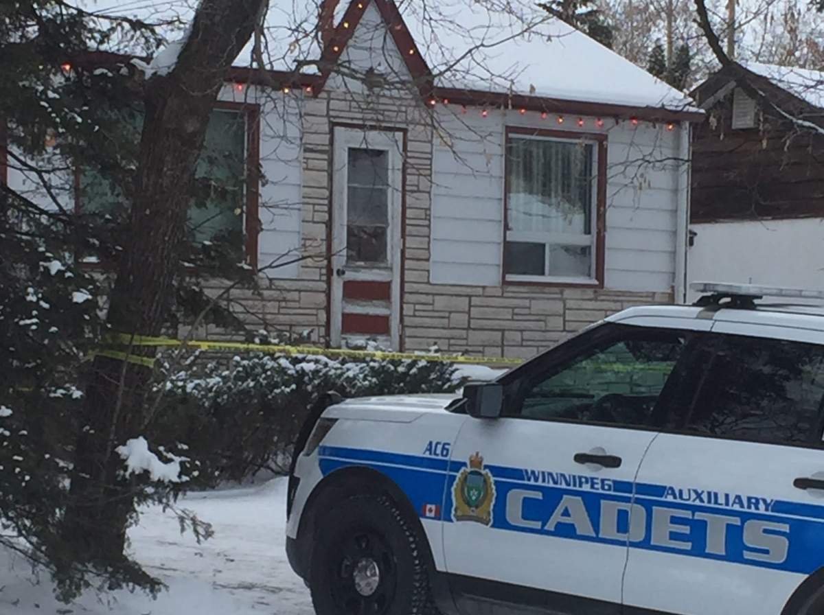 Police in front of a house on Hindley Avenue in St. VItal.