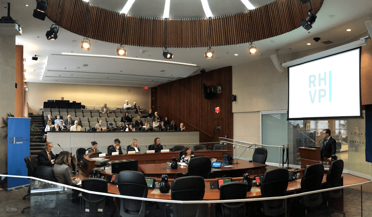 Justice Herman Wilton-Siegel heard nine presentations from parties interested in taking part in the Red Hill Valley Parkway inquiry on Friday.