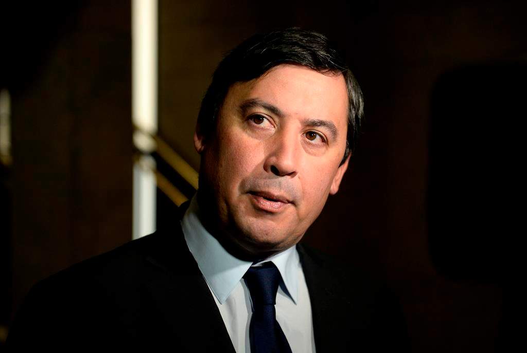 Conservative MP Michael Chong speaks to reporters as she arrives for a Conservative caucus retreat on Parliament Hill in Ottawa, on Friday, Jan. 24, 2020. Chong says he's not running for leadership of his party. THE CANADIAN PRESS/Justin Tang.