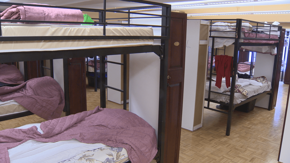 Jean Dubé says while 64 beds are operational upstairs, approximately 38 people have been staying there through the nights.