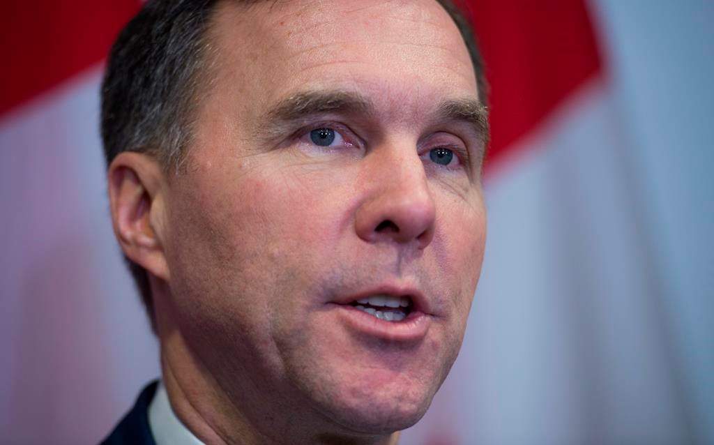 Finance Minister Bill Morneau is seen during a media availability in downtown Vancouver, B.C., Wednesday, January 15, 2020.
