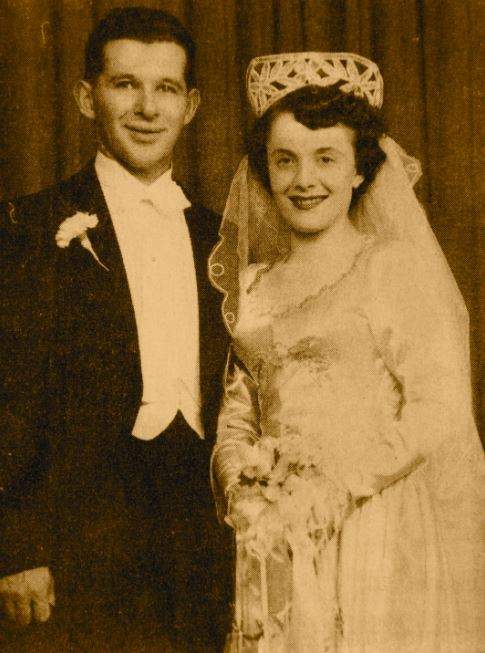 Howard and Nancy Kleinberg on their wedding day.