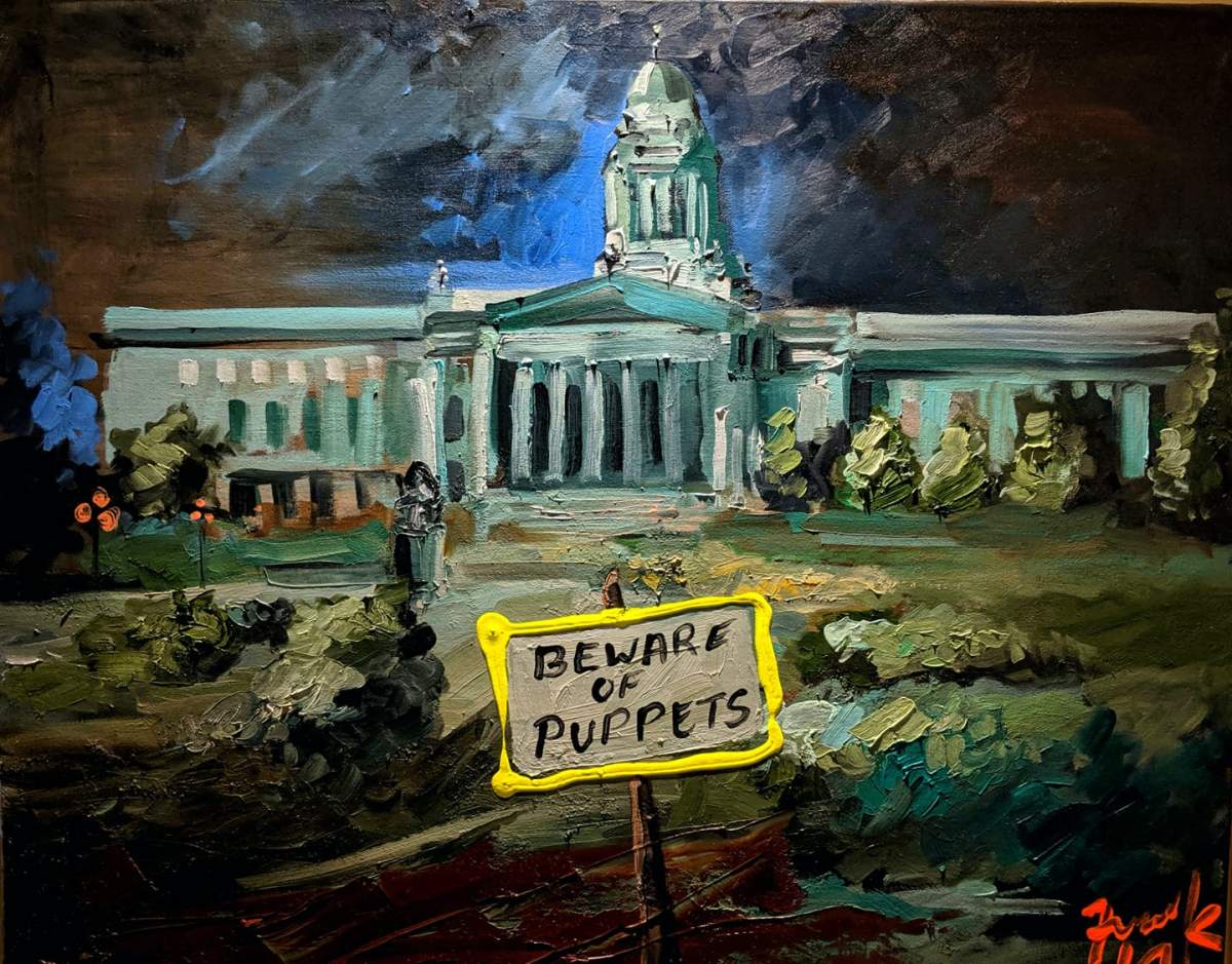 The painting prior to its destruction.