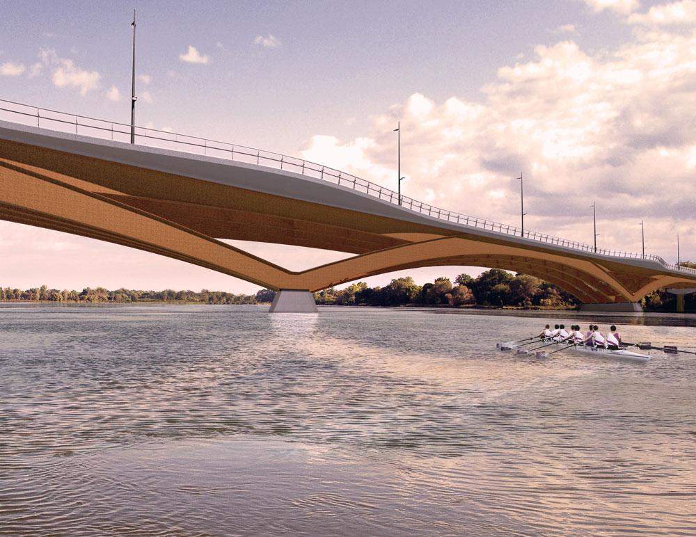 Kingston's revamped Third bridge design features 'light and low' look.