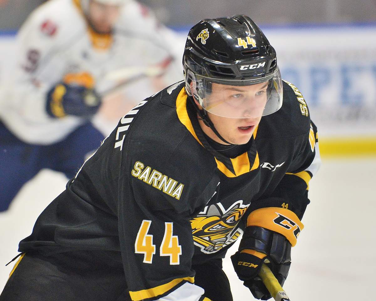 Jacob Perreault of the Sarnia Sting. 