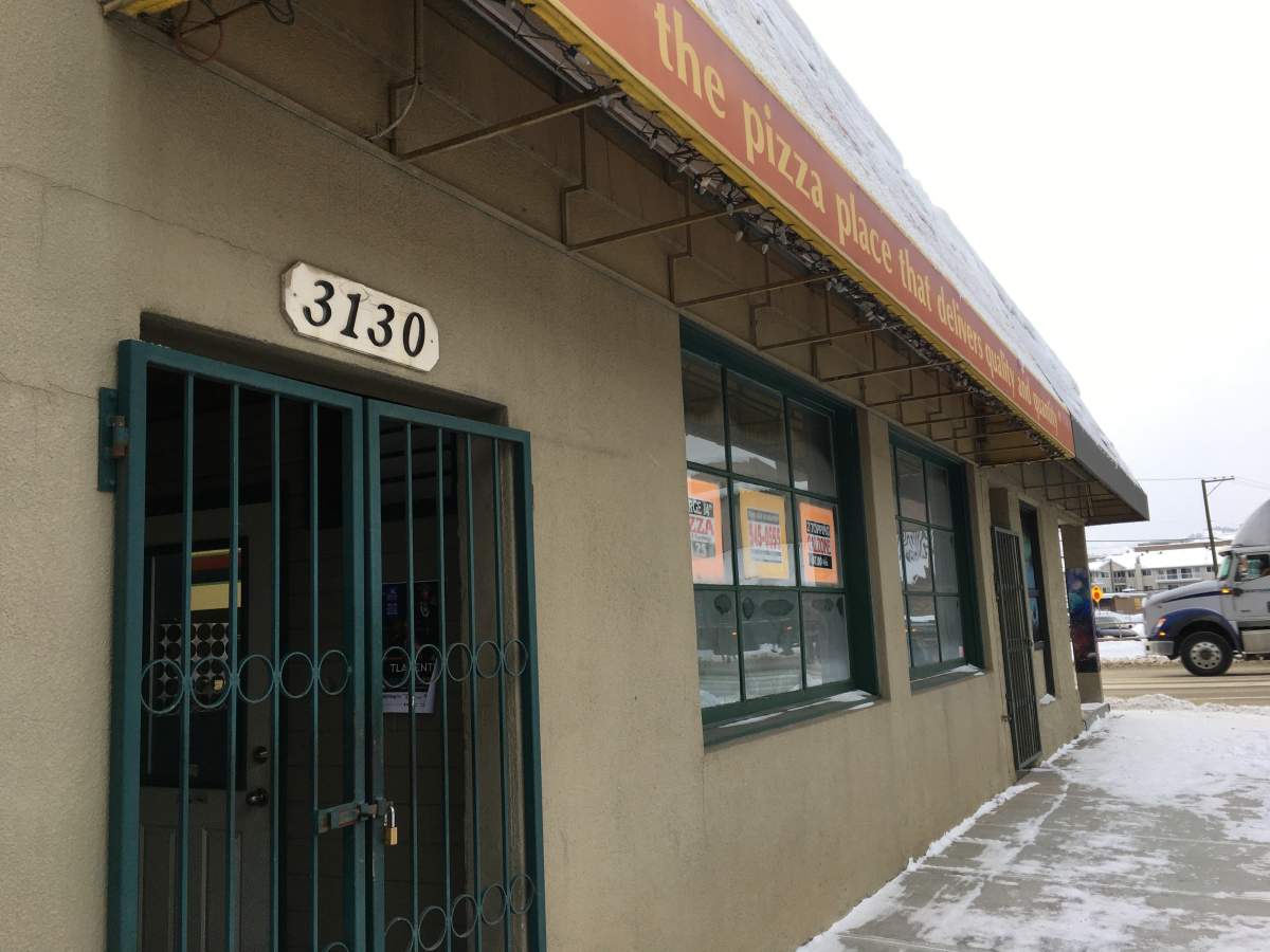 A family-run pizzeria was robbed at knife-point on Saturday evening. 