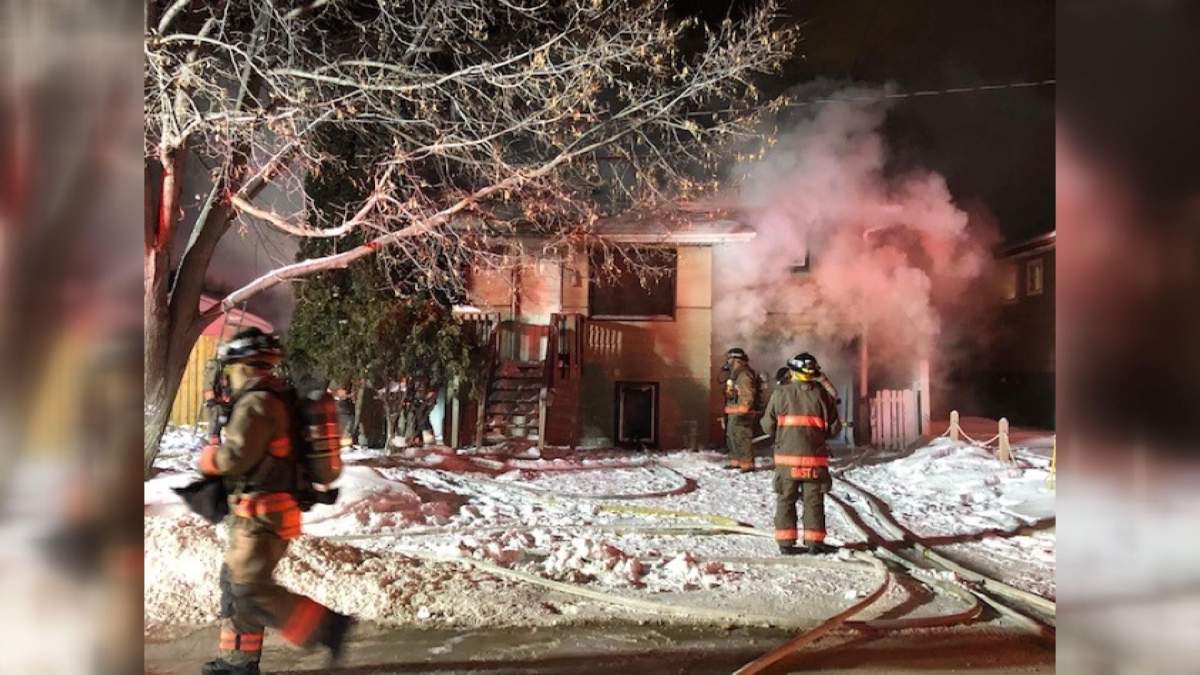 Saskatoon fire officials said a difficult structure and the extreme cold made battling a house fire more difficult.