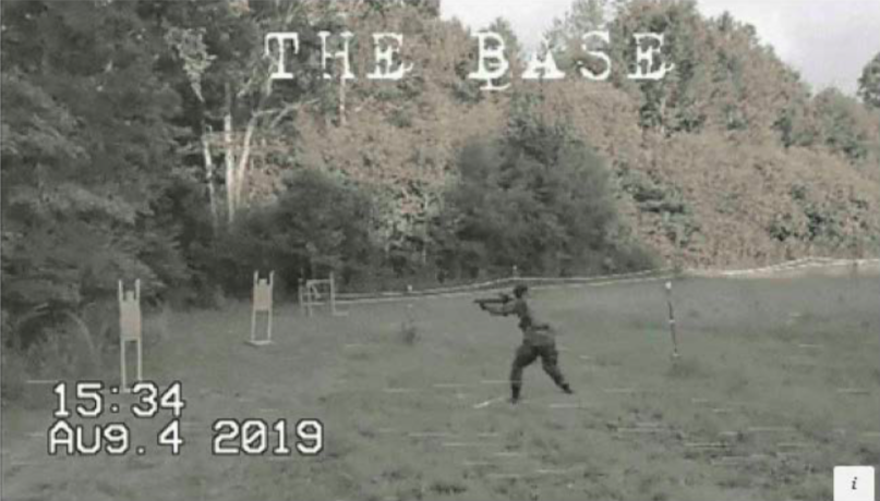 Member of right-wing extremist group The Base training in Georgia in August.