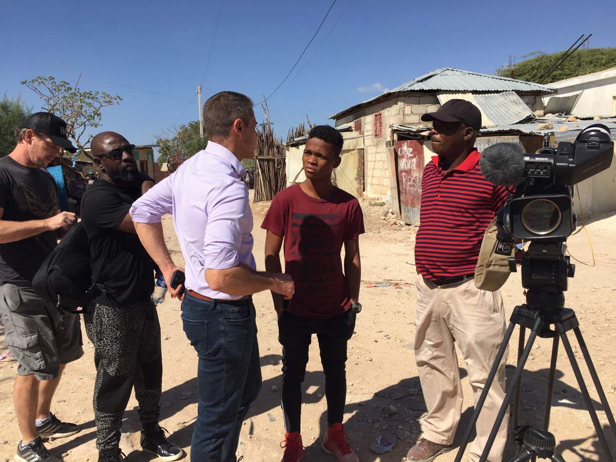 Stevens and Remoncial Osias speak to Global News journalist Antony Robart.