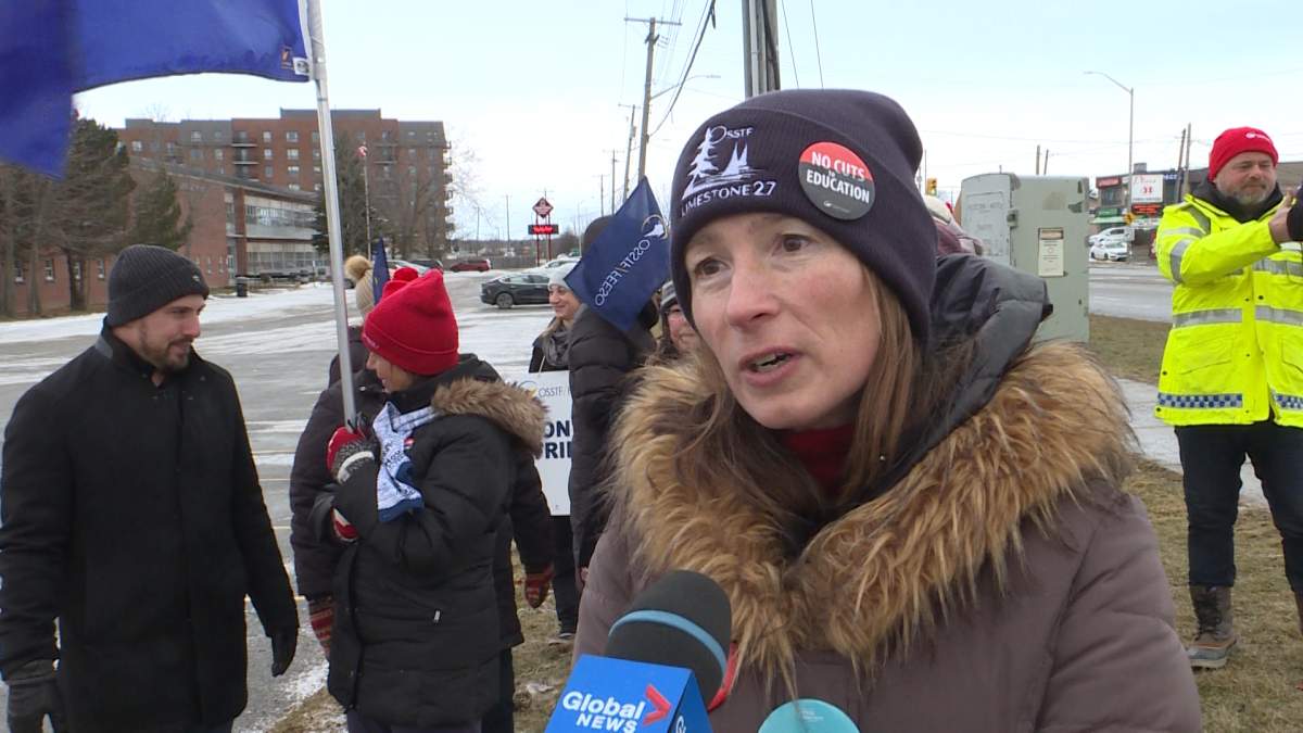 “We’re at the breaking point,” says Andrea Loken, President of the OSSTF Bargaining Unit – Limestone District 27