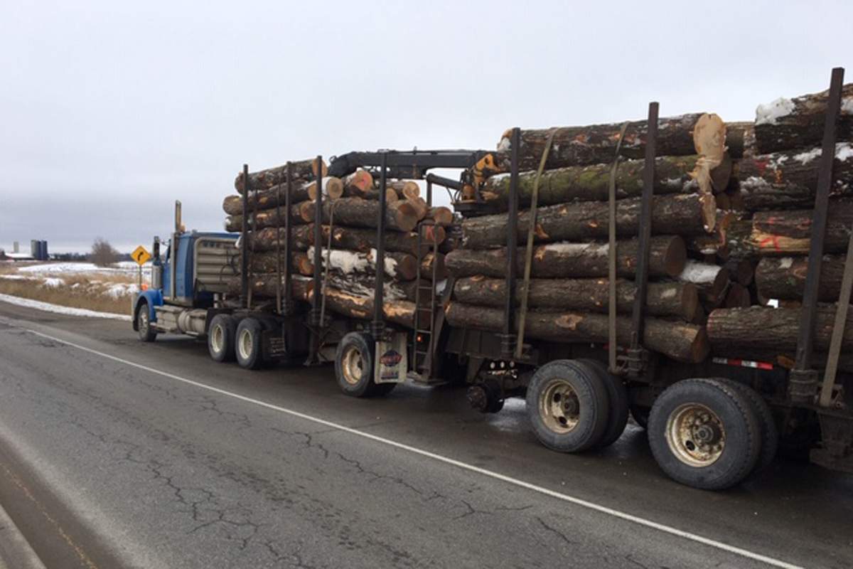 This truck lost some wheels while traversing a roundabout, according to Waterloo Regional Police.
