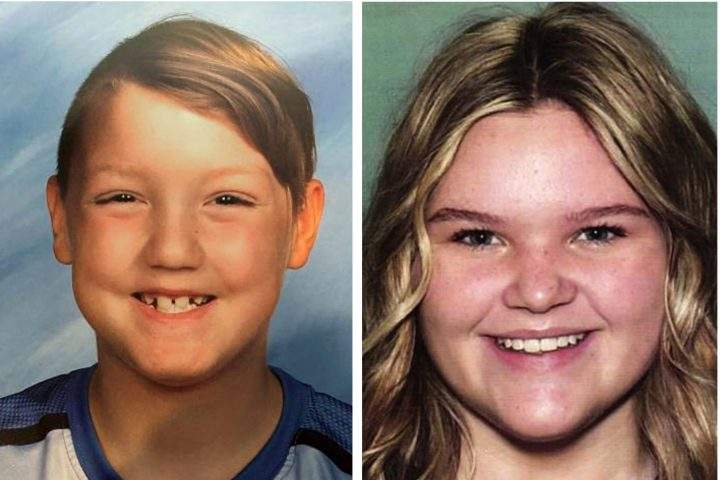 This combination photo of undated file photos released by National Center for Missing & Exploited Children show missing children Joshua "JJ" Vallow, 7, left, and Tylee Ryan, 17.