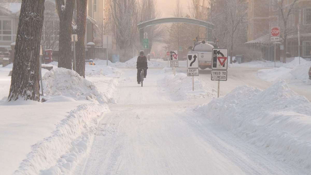 Zaleschuk mainly uses city bike lanes to make his winter commute easier.