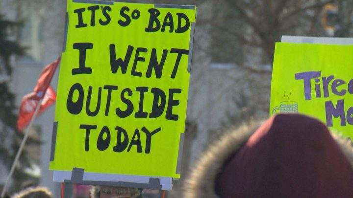 Despite the weather being -30 C, Regina marchers still showed up in record numbers, say organizers. “People have fought through worse,” said Stephanie Korol, who marched on Saturday.