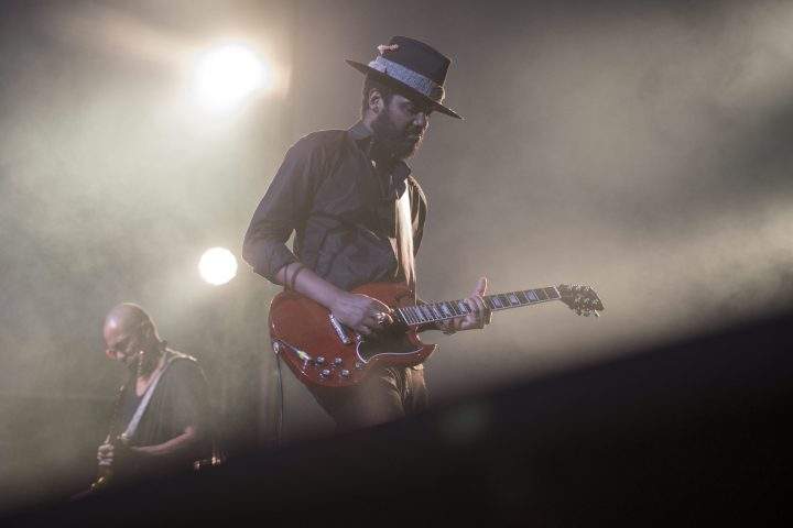 American musician Gary Clark Jr. performs at the Blue Balls Festival in Lucerne, Switzerland, on July 22, 2018.