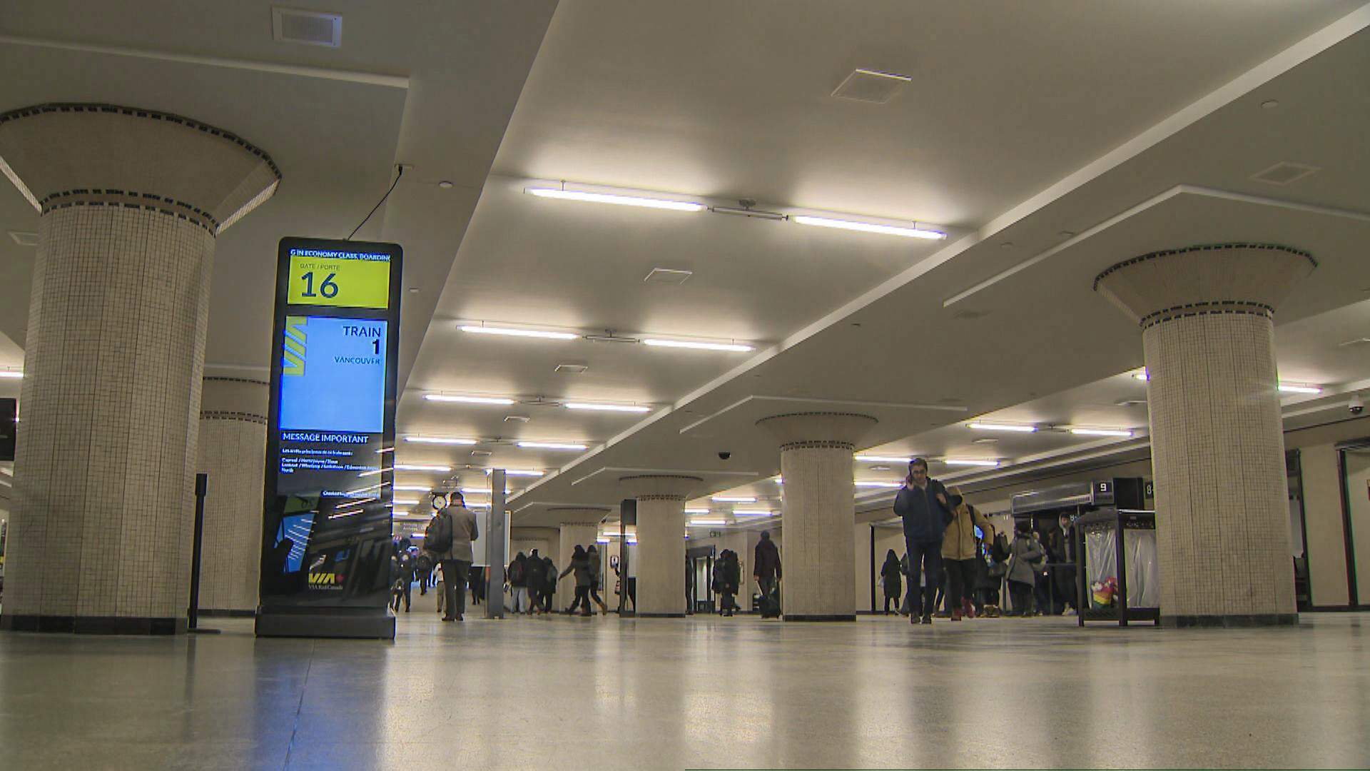 Canadian waiting area at Union Station