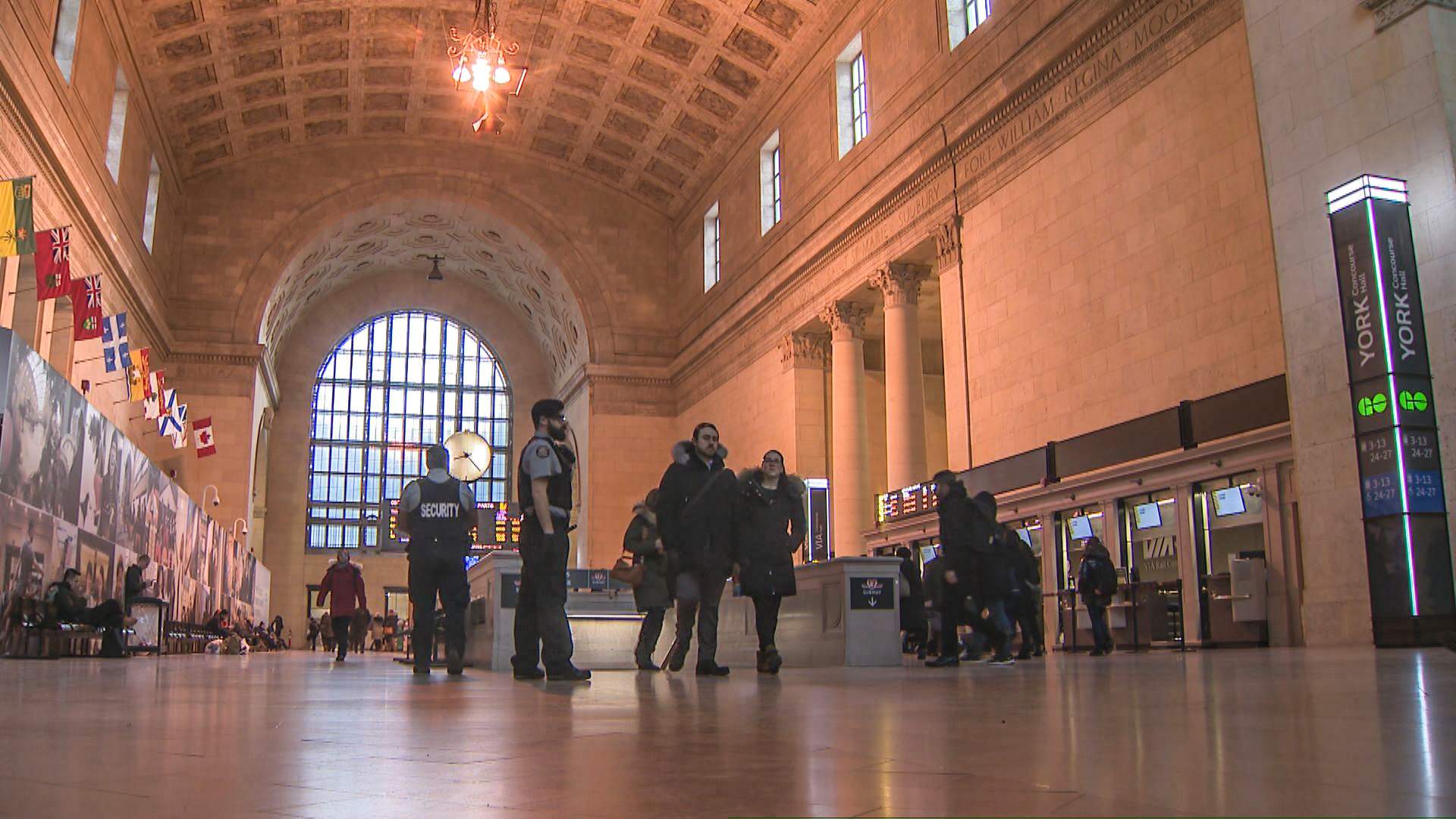 Union Station security guards in Toronto