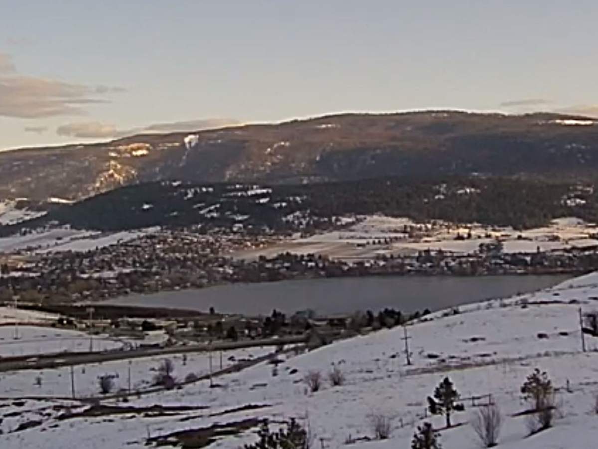 A view of Vernon after a road dust advisory was issued.