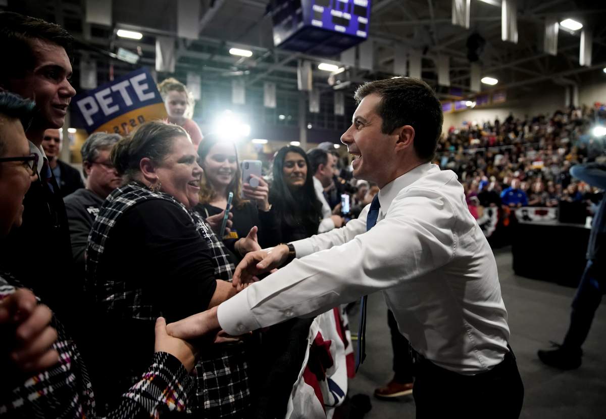 Democratic 2020 U.S. presidential candidate former South Bend, Indiana Mayor Pete Buttigieg attends a campaign event in Raleigh, North Carolina, U.S., February 29, 2020.