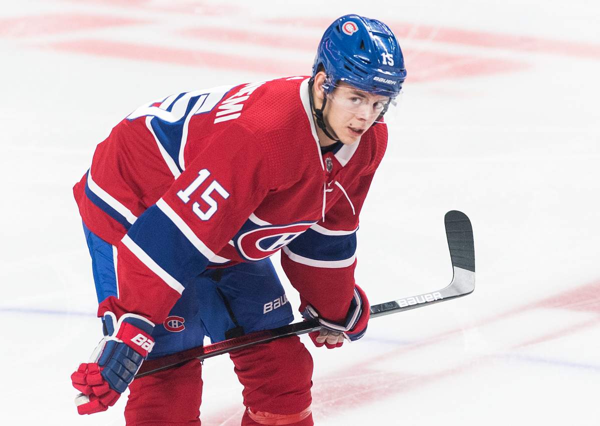 Montreal Canadiens' Jesperi Kotkaniemi looks on prior to an NHL hockey game against the Winnipeg Jets in Montreal, Monday, January 6, 2020. 