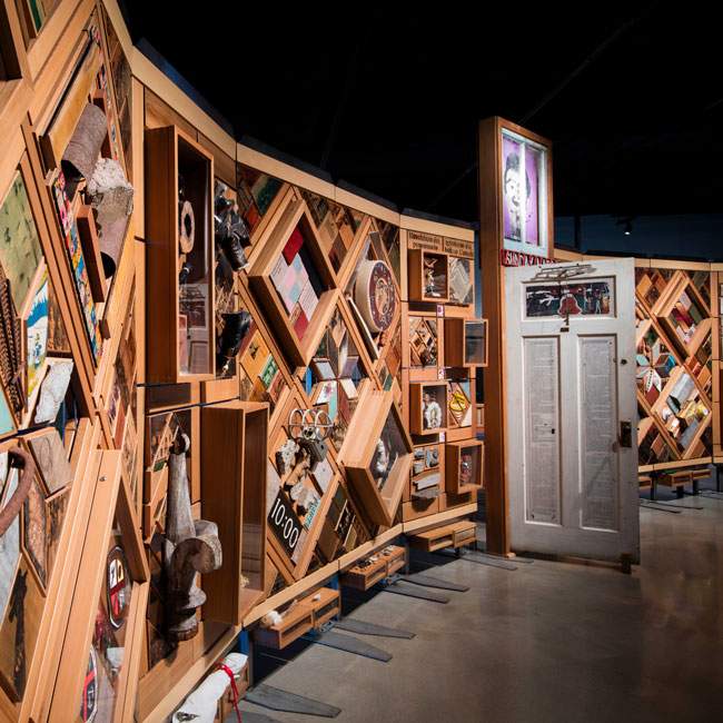 The Witness Blanket on display at the Canadian Museum for Human Rights.