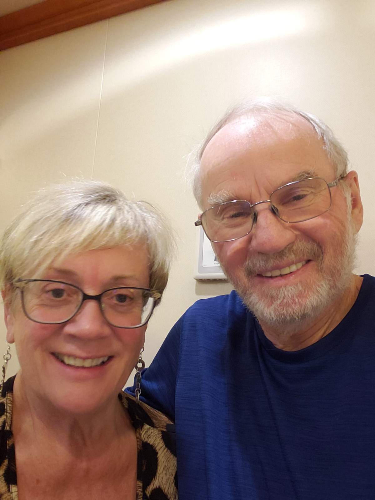 Lolita and Hans Wiesner are shown on the Diamond Princess cruise ship in this recent handout photo. A couple from Red Deer, Alta., says they are “feeling quite happy and relaxed” quarantined aboard the Diamond Princess cruise ship docked in the port city of Yokohama, just outside Tokyo.