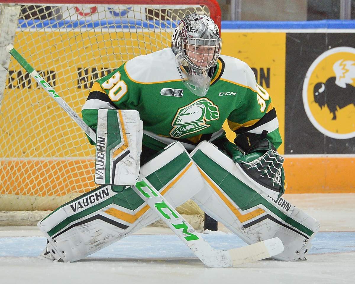 London Knights goalie Brett Brochu.