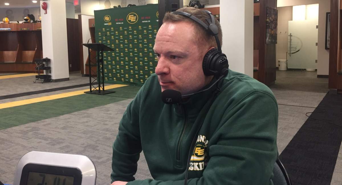 Edmonton Football Team GM Brock Sunderland speaks with 630 CHED on Feb. 11, 2020 after free agency opens. 