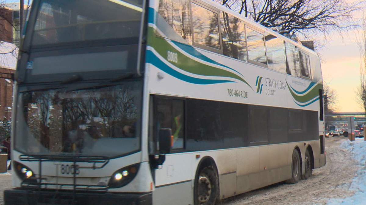 A photo of a Strathcona County bus.