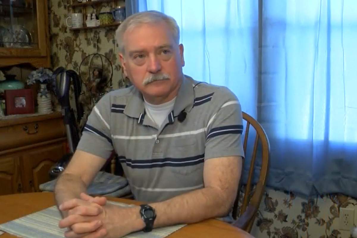 Richard Lee, the former police chief of Croydon, N.H., is shown at his home after he was dismissed on Feb. 18, 2020.