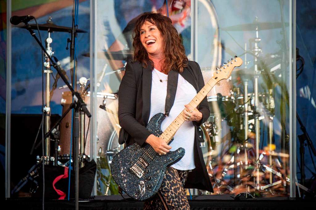 Alanis Morissette performs at the New Orleans Jazz and Heritage Festival on Thursday, April 25, 2019, in New Orleans. THE CANADIAN PRESS/Amy Harris/Invision/AP.