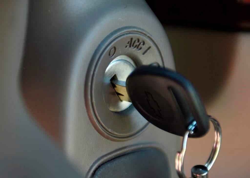 A car key and ignition