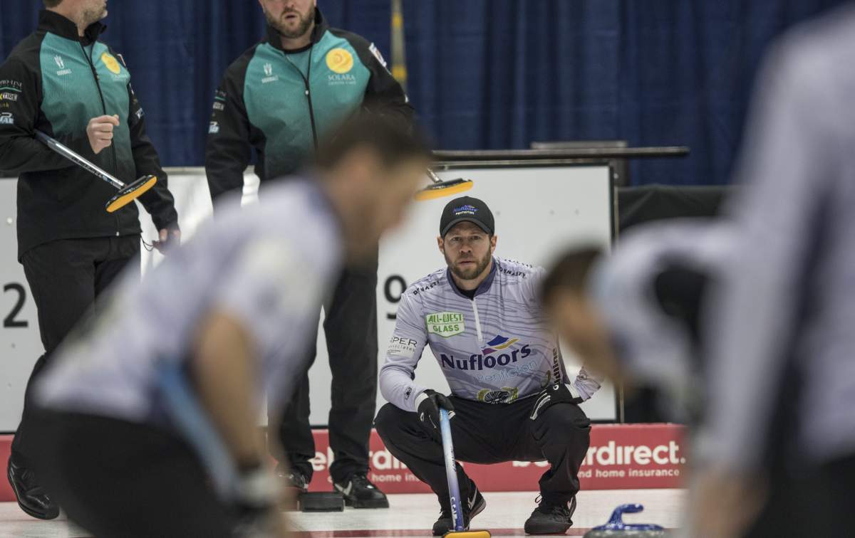 Team Cotter in action at the provincial curling championship. 