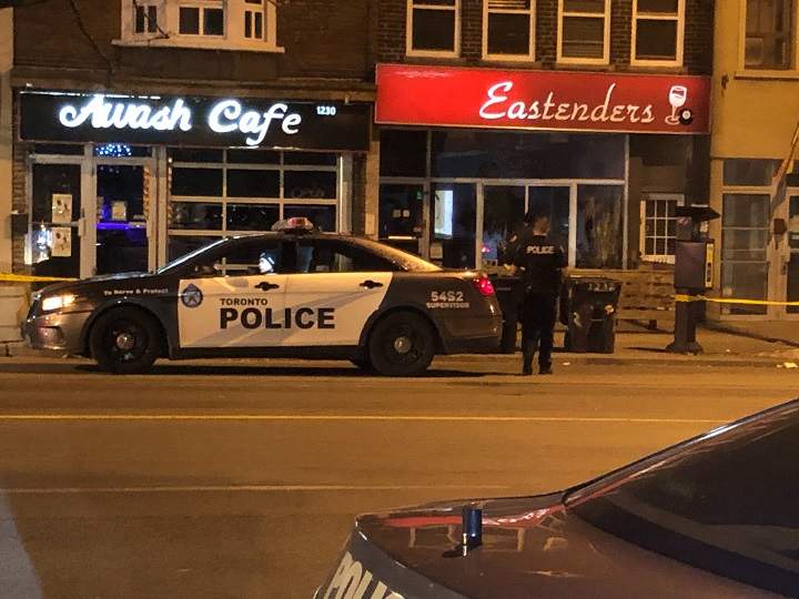 Police on scene investigating a shooting in Toronto’s east end on Wednesday, Feb. 5, 2020.